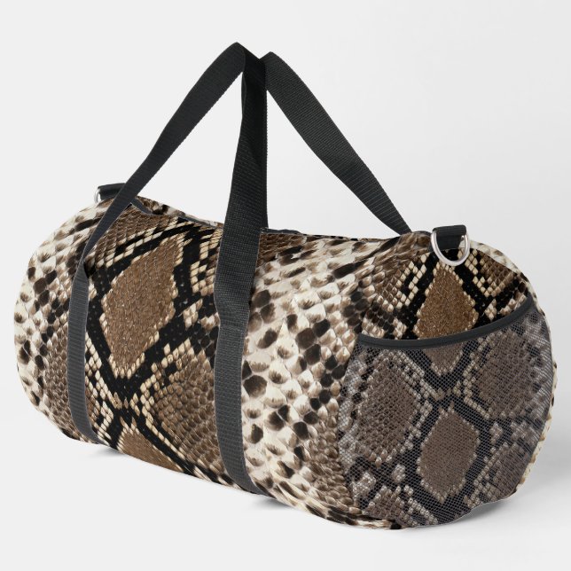 Bolso De Deporte Grande Piel de serpiente de pitón falsa (Esquina derecha)