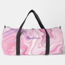 Bolso De Deporte Grande Pink Liquid Abstract Design