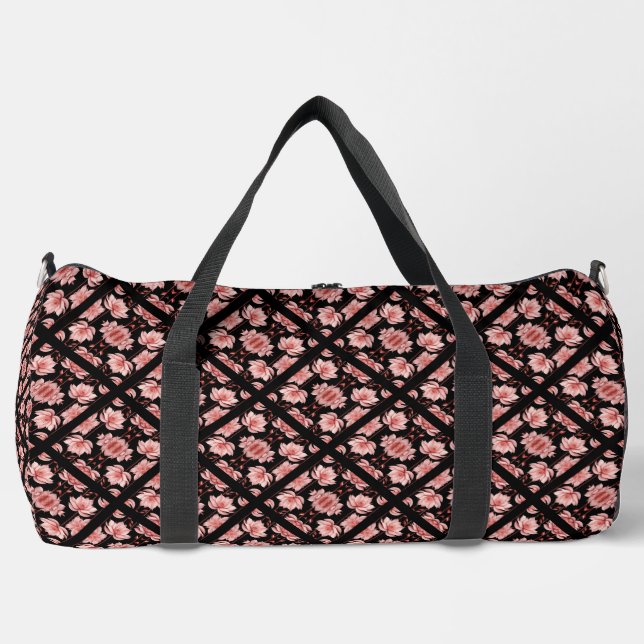 Bolso De Deporte Grande Pink Lotus Classic (Anverso)