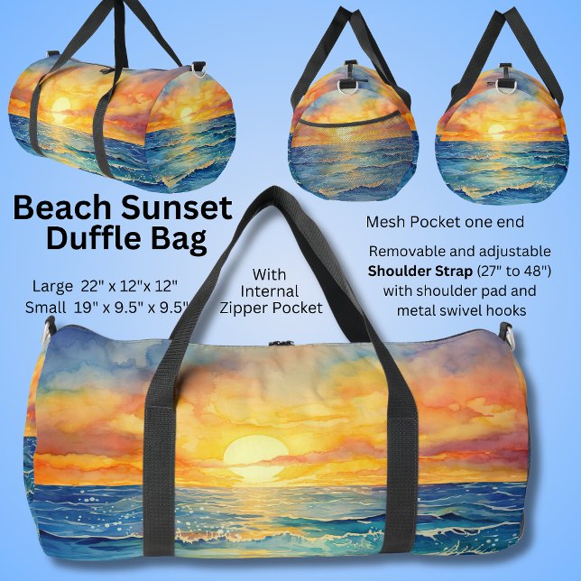 Bolso De Deporte Grande Pintura de sol de playa (Subido por el creador)