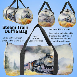 Bolso De Deporte Grande Pintura de tren de vapor