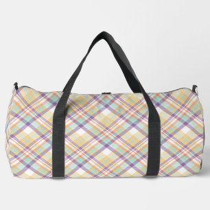 Bolso De Deporte Grande Placa azul, púrpura, blanca y Naranja