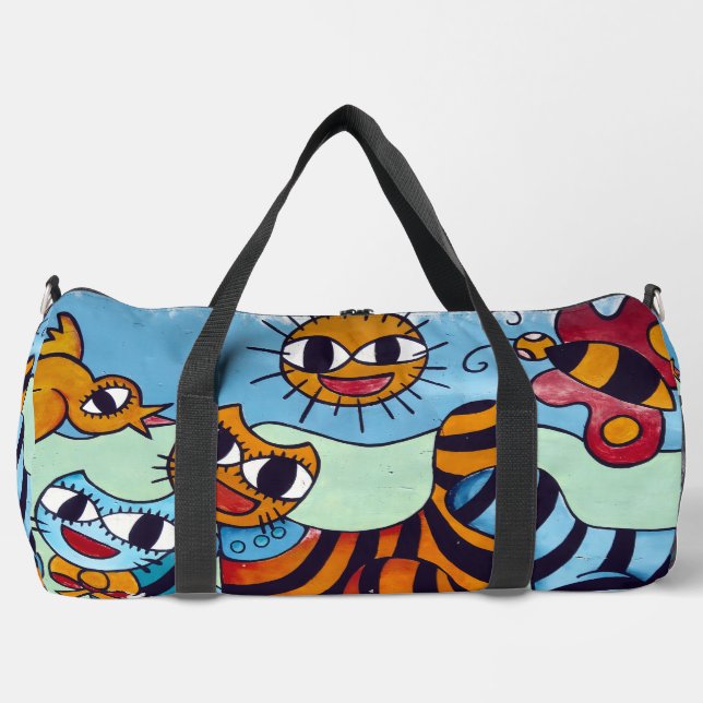 Bolso De Deporte Grande Planetas abstractos (Anverso)
