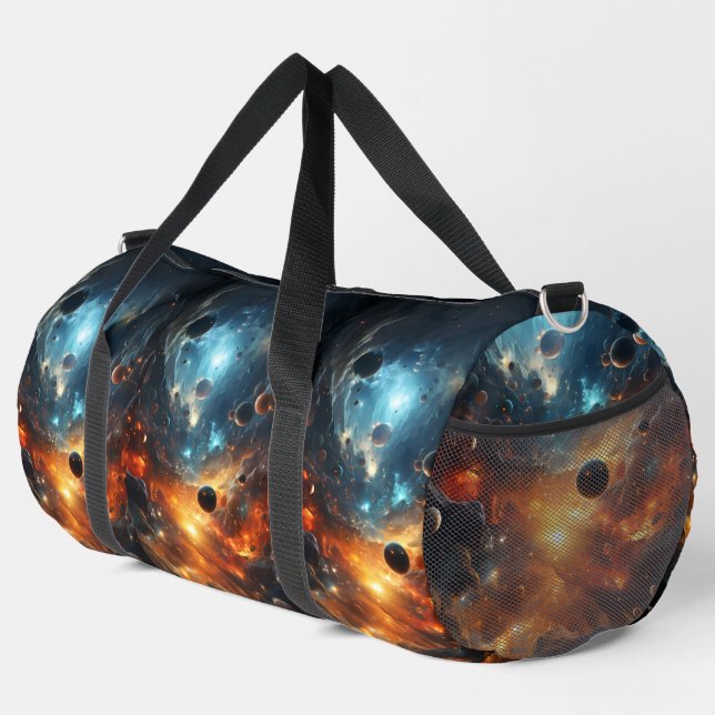 Bolso De Deporte Grande Planetas abstractos (Esquina derecha)