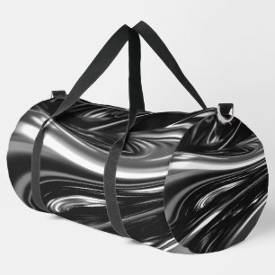 Bolso De Deporte Grande Plata fluyente metálica
