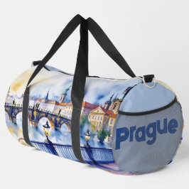Bolso De Deporte Grande Praga - Sketch de acuarela de la República Checa |