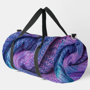 Bolso De Deporte Grande Preciosa mezcla de púrpura y azul tejida