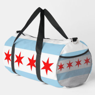 Bolso De Deporte Grande Print Cut Sew Bag con bandera de Chicago, EE.UU.