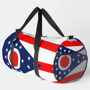 Bolso De Deporte Grande Print Cut Sew Bag con bandera de Ohio, EE.UU.