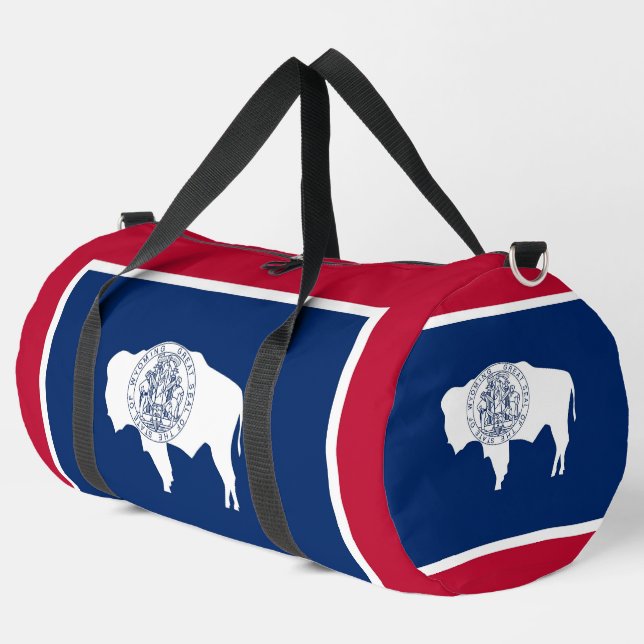 Bolso De Deporte Grande Print Cut Sew Bag, Wyoming flag (Esquina izquierda)