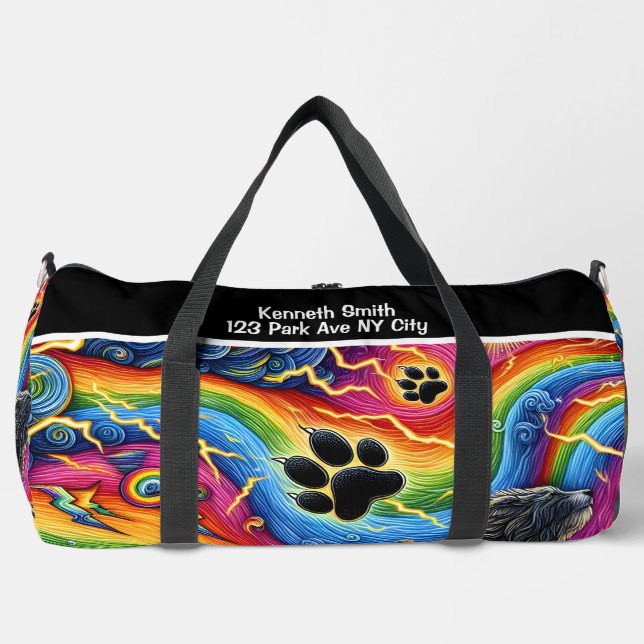 Bolso De Deporte Grande Psychedelic Paw Print Pet Adventure Monogram  (Anverso)