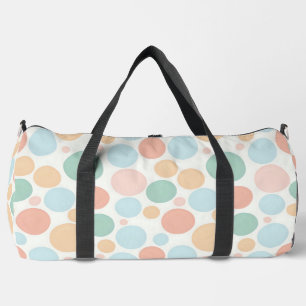 Bolso De Deporte Grande Puntos de polka de color pastel