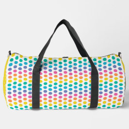 BOLSO DE DEPORTE GRANDE PUNTOS DE POLKA DE COLORES DE LLUVIA BRILLANTES