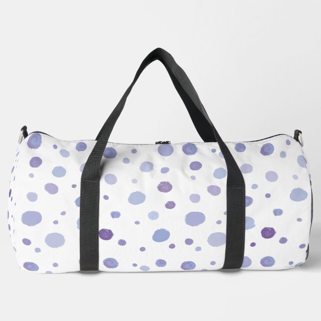 Bolso De Deporte Grande puntos de polka pintados a mano (Anverso)