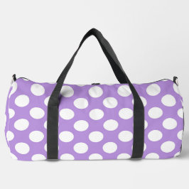 Bolso De Deporte Grande Puntos de Polka Púrpura, Patrón De Punto De Polka,