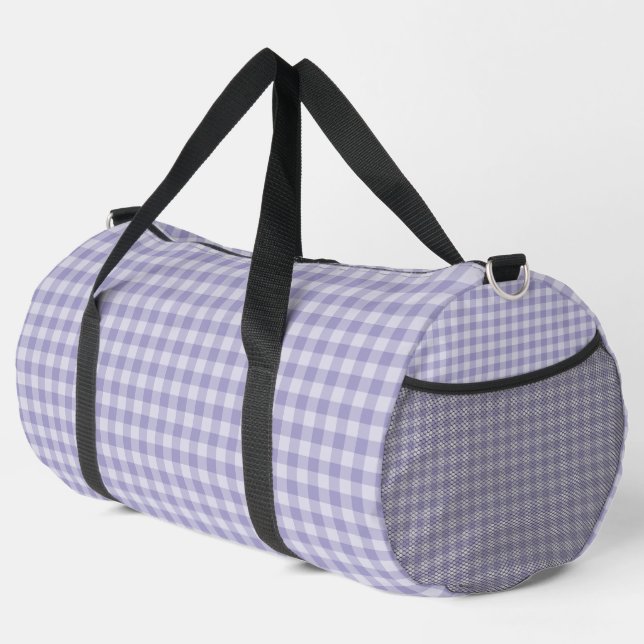 Bolso De Deporte Grande Purple Checkerboard Pattern Large (Esquina derecha)