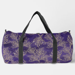 BOLSO DE DEPORTE GRANDE PURPLE OSCURO CON PURPURINA DE ORO PARECE RESIDUOS