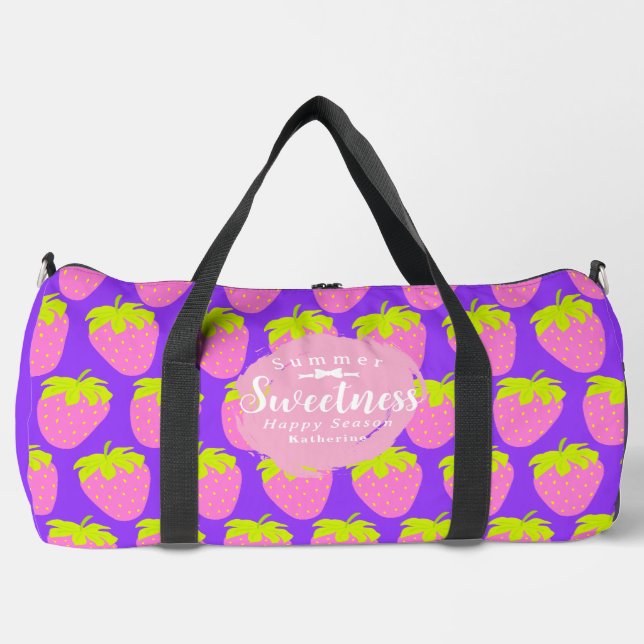 Bolso De Deporte Grande Púrpura de fresa (Anverso)