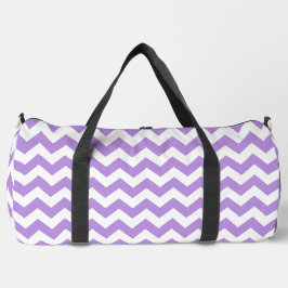 Bolso De Deporte Grande Púrpura Zigzag, Púrpura Chevron, Patrón Geométrico