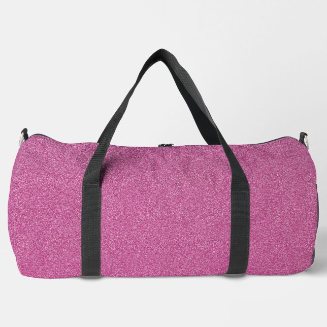 Bolso De Deporte Grande Purpurina rosado, espárrago, fondo Purpurina (Anverso)