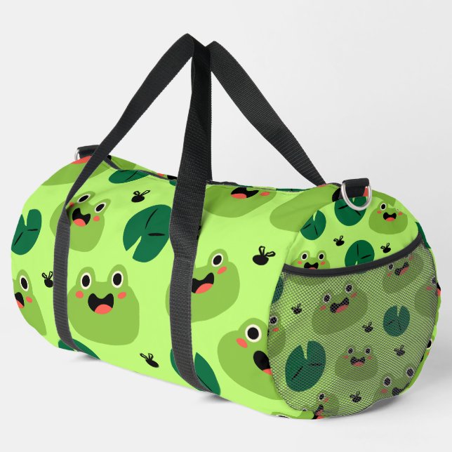 Bolso De Deporte Grande Ranas divertidas (Esquina derecha)