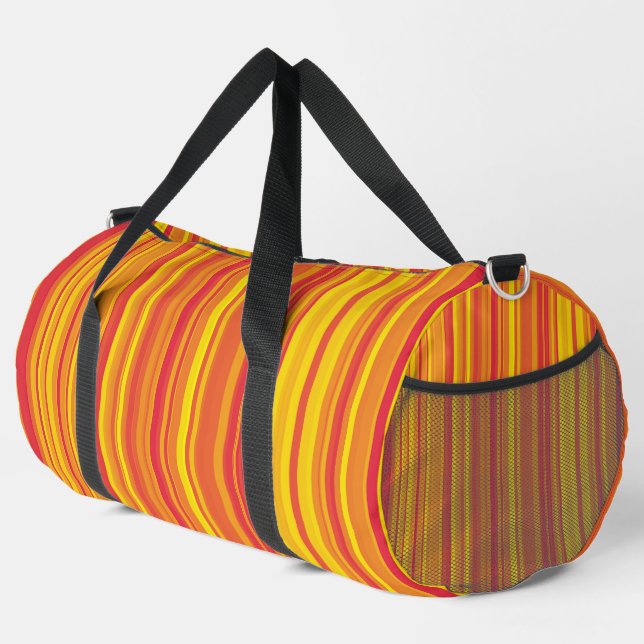 Bolso De Deporte Grande Rayas amarillas rojas naranja (Esquina derecha)