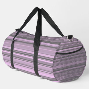 Bolso De Deporte Grande Rayas grises moradas grandes