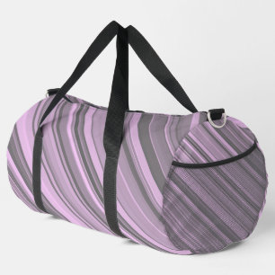 Bolso De Deporte Grande Rayas grises moradas grandes