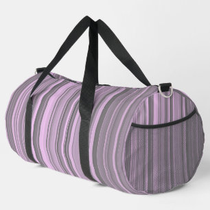 Bolso De Deporte Grande Rayas grises moradas grandes
