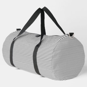 Bolso De Deporte Grande Rayas grises y blancas