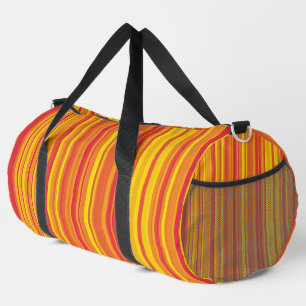Bolso De Deporte Grande Rayas Naranjas Rojas Amarillas Grandes