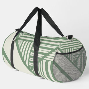 Bolso De Deporte Grande Rayas triangulares en verde