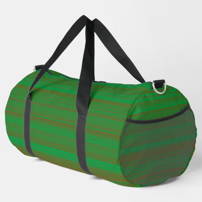 Bolso De Deporte Grande Rayas Verdes Marrones Grandes (Esquina derecha)