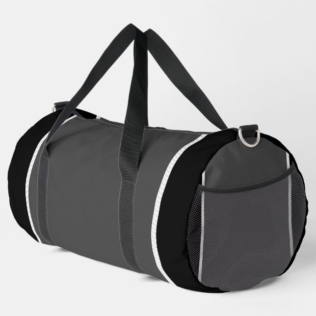 Bolso De Deporte Grande Rayo blanco negro gris (Esquina derecha)