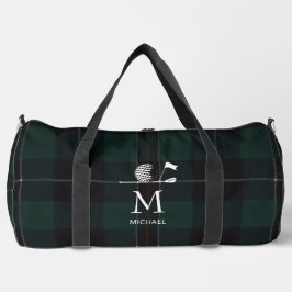 Bolso De Deporte Grande Regalo de golfista de golf Elegante Plaid Monogram