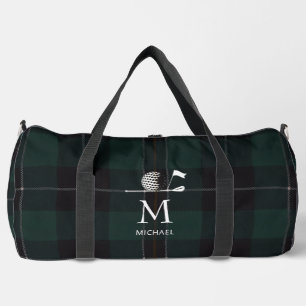Bolso De Deporte Grande Regalo de golfista de golf Elegante Plaid Monogram
