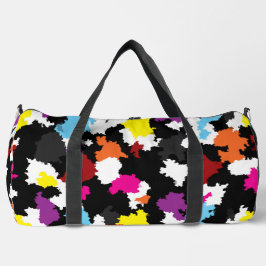 Bolso De Deporte Grande Resumen irregular de color negro