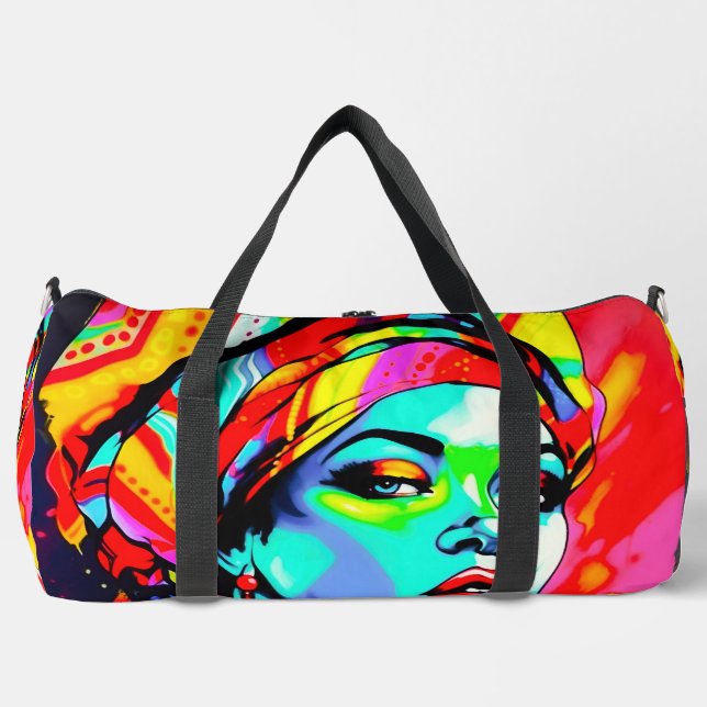 Bolso De Deporte Grande Retrato de arte pop (Anverso)