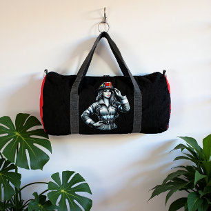 Bolso De Deporte Grande Retrato de mujer bombera valiente