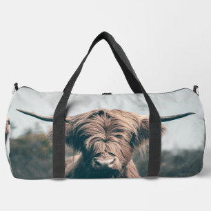 Bolso De Deporte Grande Retrato de vaca Highland