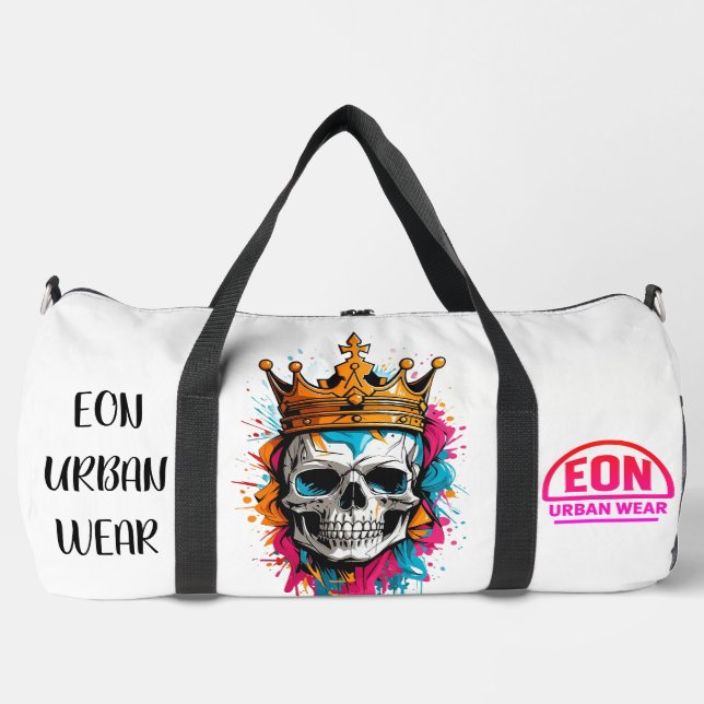 Bolso De Deporte Grande rey calavera (Anverso)