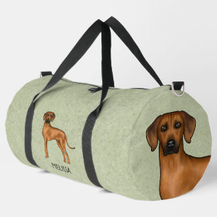 Bolso De Deporte Grande Rhodesian Ridgeback Perro Marrón Lindo Con Nombre