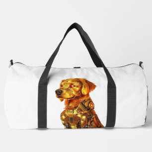 Bolso De Deporte Grande Robot Retriever � Perro Mecha Futurista