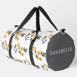 Bolso De Deporte Grande Rodajas de fruta naranja botánica