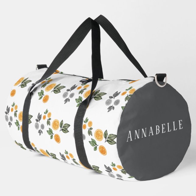 Bolso De Deporte Grande Rodajas de fruta naranja botánica (Esquina izquierda)