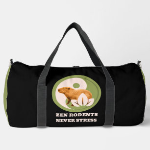 Bolso De Deporte Grande Roedores Zen Nunca Estrés Humor de Capybara