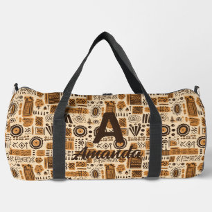 Bolso De Deporte Grande Ropa de barro africana Patrón étnico tribal 1