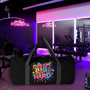 Bolso De Deporte Grande Ropa de Gimnasio Sueña Grande Trabaja Duro