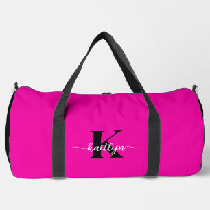 Bolso De Deporte Grande Rosa Caliente Monograma Negro