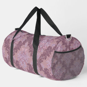 Bolso De Deporte Grande Rosa Lavanda Polvorienta Lila Mauve Damask Elegant